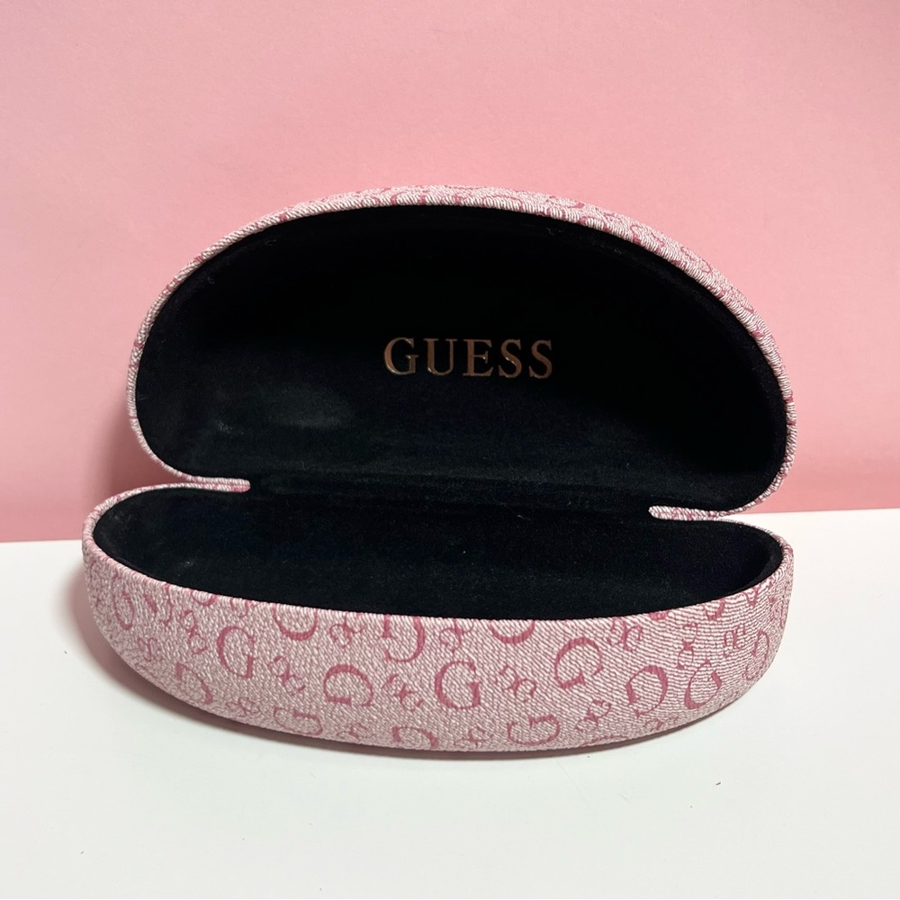 Vintage Y2K 2000s mcbling pink guess monogram sunglasses case